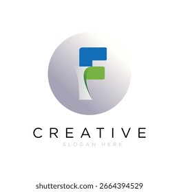f logo icon design template	
