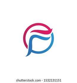 F logo icon illustration design