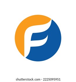 F logo initial icon template