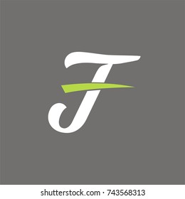 F logo initial letter design template vector