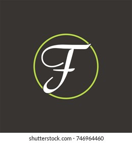 F logo initial letter design template vector