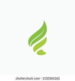 F logo with leaf element