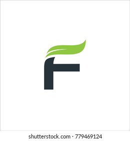 F logo with leaf element