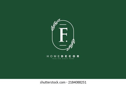 F logo leaf for identity. nature template vector illustration for your brand.