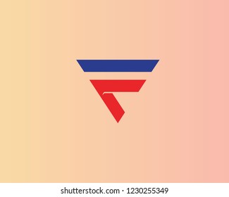 F logo letter template vector