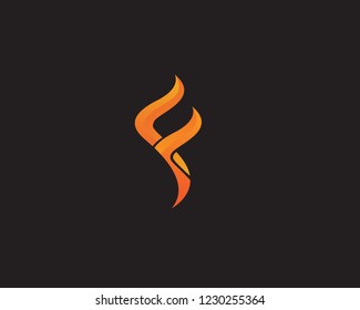 F logo letter template vector