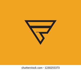 F logo letter template vector