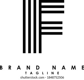F Logo Line Letter Monogram Alphabet Design