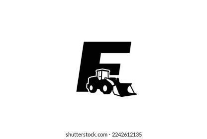 F Logotipo con concepto de letra cargadora para la plantilla 