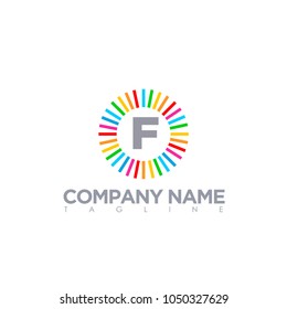 F LOGO MODERN TEMPLATE