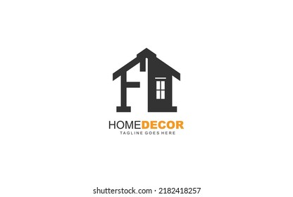 F logo real estate for branding company. construction template vector illustration for your brand.
