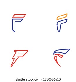F logo and symbol vector icon 