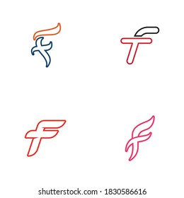 F logo and symbol vector icon 
