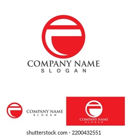 F Icono de logotipo y vector de símbolo