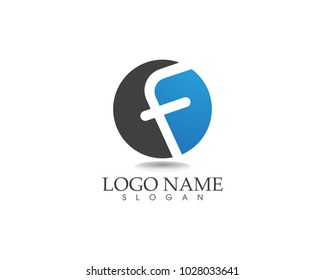 F logo and symbols template vector icons
