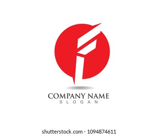 F logo and symbols template vector icons
