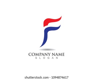 F logo and symbols template vector icons
