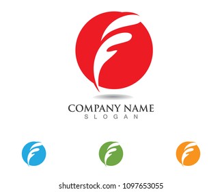F logo and symbols template vector icons
