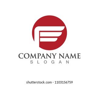 F logo and symbols template vector 