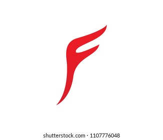 F logo and symbols template vector icons
