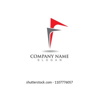 F logo and symbols template vector icons
