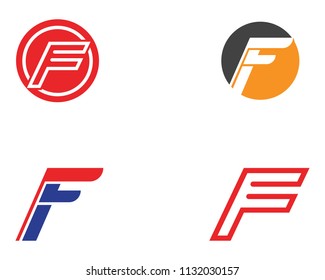 F logo symbols template vector icons