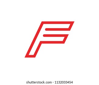 F logo symbols template vector icons