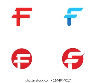 F logo and symbols template vector icons