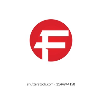 F logo and symbols template vector icons