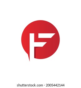 F logotipo y plantilla de símbolos vector