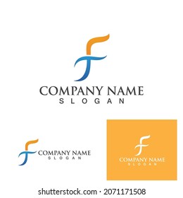 F logo vector icon illustration design