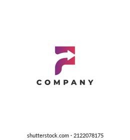 F logo vector icon illustration modern design. arrow logo vector icon illustration modern design. F arrow logo vector icon illustration modern design.