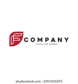 F diseño de ilustración de icono vectorial de logotipo