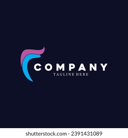 F diseño de ilustración de icono vectorial de logotipo
