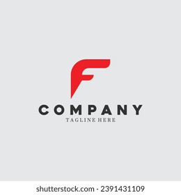 F diseño de ilustración de icono vectorial de logotipo