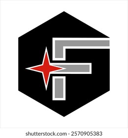 F logo vector for product emblem or company name
