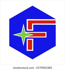 F logo vector for product emblem or company name