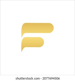 F símbolo de plantilla de vector de logotipo
