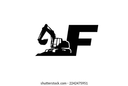 F Logo with wave letter concept for template 