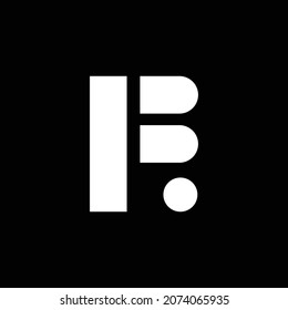 F logo white color black background