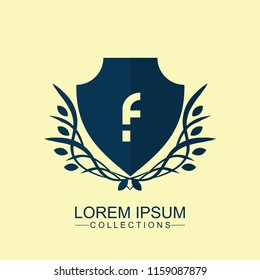 F Luxury logo,Design for Boutique hotel,Resort,Restaurant, Royalty, Victorian identity, luxury Hotel, Heraldic, Fashion,VIP,Club,education Full vector logo template.