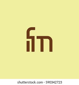 F and M Letter logo design vector element
