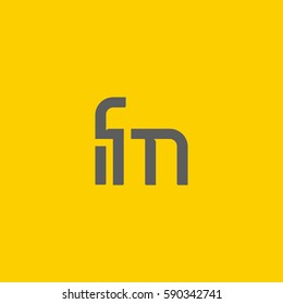 F and M Letter logo design vector element