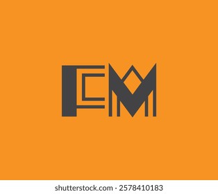 F and M logo design. FM abstract Letters Logo Monogram. This logo design is the process of creating a visual symbol that represents a brand, company, or individual.