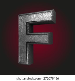 f metal letter