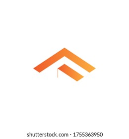 F Minimalist Architecture Studio Logo Template.