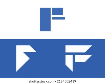 F paquete vectorial moderno de diseño de logotipo de letra inicial. Será adecuado para qué empresa o nombre de marca inician esas iniciales.