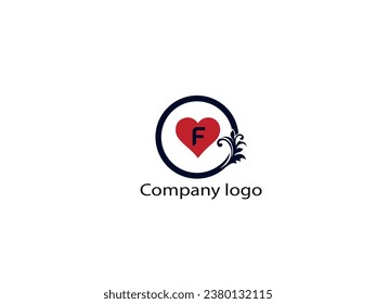 f modern letter logo design
