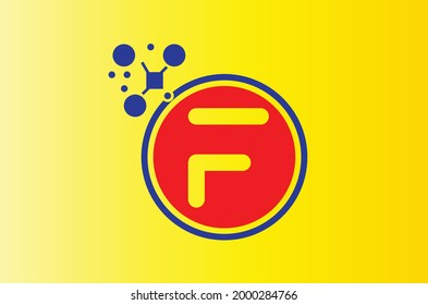 F Nuevo logo de tecnología moderna