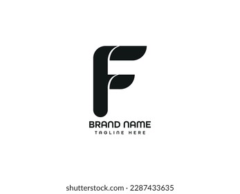 f diseño del logotipo de la letra monográfica